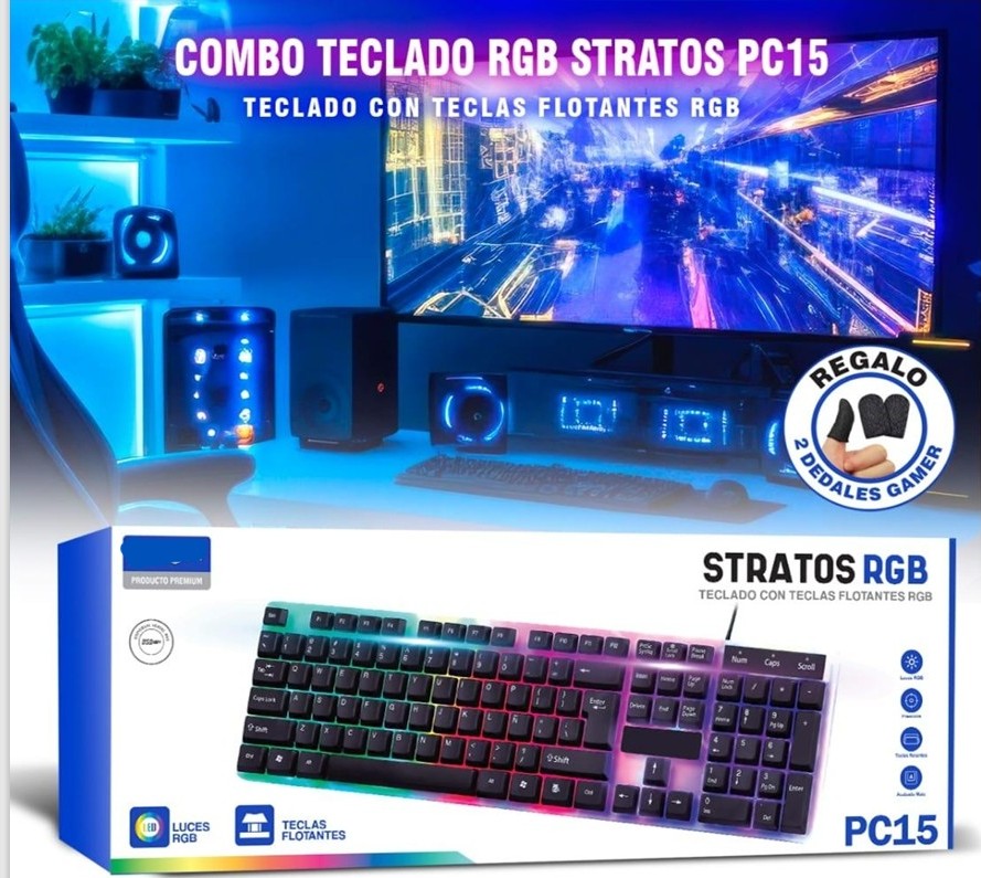 TECLADO RGB FLOTANTE LO ULTIMO