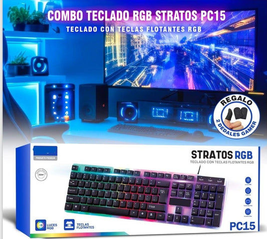 TECLADO RGB FLOTANTE LO ULTIMO